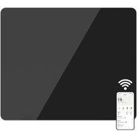 MYLEK Radiator Glass Panel Heater Black 900W Slimline Wifi Enabled Smart | Size: Single