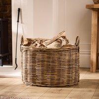Dibor Traditional Natural Large Azara Oval Log Basket H39 x L56 x W45cm | Size: Small