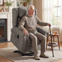 HOMCOM Power Lift Recliner Chair for Elderly with Remote Control, Dark Grey | Size: Armchair