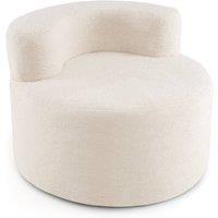 Costway Bean Bag Chair Floor Single Sofa Chair Round Boneless Reading Couch in White