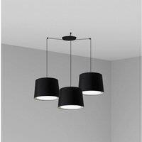 Netlighting Conga Triple Cylindrical Cluster Drop Light Black E27