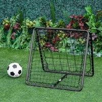 HOMCOM Adjustable Angle Rebounde Training Set with All Weather Layer in Black | Size: Standard