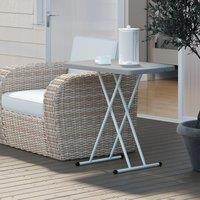 OUTSUNNY Folding Coffee Table, Height Adjustable Picnic Table, Charcoal Grey