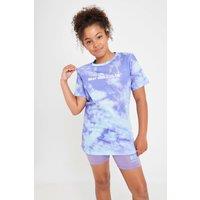 Beat Girlz Club Girl's Swirl Tie Dye T-Shirt in Lilac | Size: 13-14 Years
