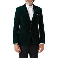 XPOSED Men's Elegant Soft Velvet Dinner Jacket in Green | Size: 40