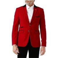 XPOSED Men's JES Velvet Dinner Jacket - Stylish Elegant in Red | Size: 50