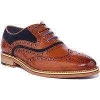 JUSTINREESS ENGLAND Men's 'Bryan' Leather Shoes in Brown | Size: 9
