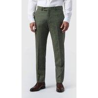 Alexandre Silver Label Men's Tailored Fit Donegal Trouser in Green | Size: 40R