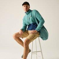 Regatta Men's Frankie Colour Block Full Zip Fleece in Turquoise | Size: Small