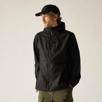 Regatta Men's Frankie Lighweight Hooded Waterproof Jacket in Jet Black | Size: Large