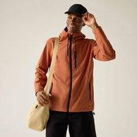 Regatta Men's Frankie Lighweight Hooded Waterproof Jacket in Burnt Orange | Size: 3XL