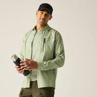Regatta Men's Anti-Insect Travel Light Long Sleeved Shirt in Pale Green | Size: 2XL