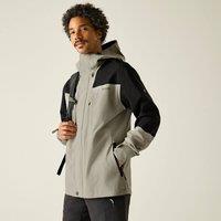 Regatta Men's Freesdale Panelled Hooded Walking Waterproof Jacket in Black | Size: Large