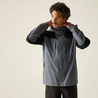 Regatta Men's Freesdale Panelled Hooded Walking Waterproof Jacket in Dark Grey | Size: XL