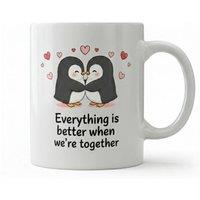 Dyzi Everything Is Better When We're Together Mug Valentine's Day Gift in White