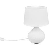 Netlighting Martin Modern Table Lamp with Round Tapered Shade White UK Stock