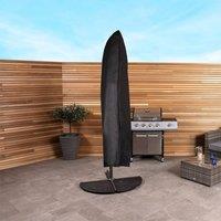 Charles Bentley Deluxe Banana Umbrella Parasol Cover -Black 600D PVC Waterproof in Black