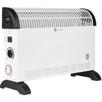 Pifco 20000W Free Standing Portable 'Electric Heater' With Timer 3 Adjust in White