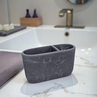 Showerdrape Octavia Grey Marble & Chrome Toothbrush Holder