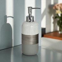 Showerdrape Luxe Grey/White Liquid Soap Dispenser in Grey