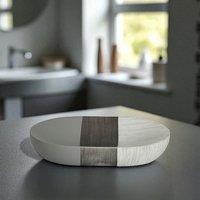 Showerdrape Luxe Grey/White Soap Dish in Grey