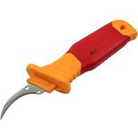 Faithfull Vde Stripping Knife With Sickle Blade 205Mm - FAITKVDES in Red