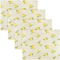 Furn Fruits Lemons Set of 4 Indoor/Outdoor Placemats in Yellow