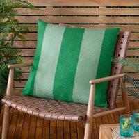 Furn Deck Stripe Woven Outdoor Cushion in Green
