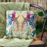 Wylder Tropics Kali Leopards Exotic Water & UV Resistant Outdoor Cushion | Size: 43 cm x 43 cm