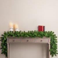 Christow Christmas Garland Artificial Plain Green Pine Decoration 180cm (S) or 270cm (L) | Size: Small