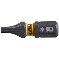 Dewalt Power Tools Extreme Flextorq Bits T10 x 25mm in Black