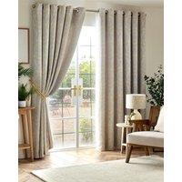 Luxury Living Victoria Room Darkening Ring Top Curtains in Yellow | Size: 168 cm width x 229 cm drop
