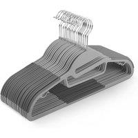 Keplin 30 Pack Non-Slip Hangers - Durable, Slimline Design with 360 Swivel in Dark Grey