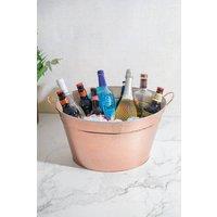 BarCraft Large Copper Champagne Bucket, Steel