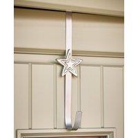 Dibor Silver Star Over Door Christmas Decoration Wreath Hanger Hook