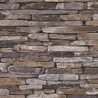 AS Creation Natural Slate Effect Textured Wallpaper in Grey