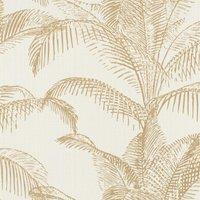 Rasch Pandore Palm Leaf Textured Wallpaper in Off-White