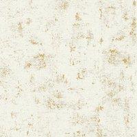 AS Creation Industrial Concrete Effect Textured Wallpaper in Metallic Gold