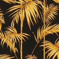 AS Creation Lola Paris Palm Leaf Textured Wallpaper in True Black