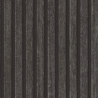 AS Creation Wood Slats Wallpaper in Charcoal