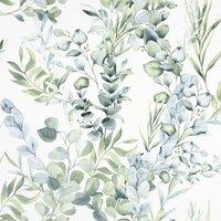Arthouse Tranquil Leaf Vinyl Textured Wallpaper in Green