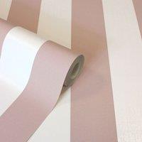 Fine Dcor Juliette Stripe Vinyl Textured Wallpaper in Pink