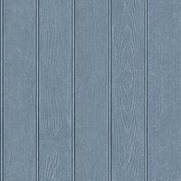 World of Wallpaper Beaded Wood Panel Wallpaper in Blue