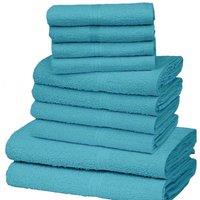 K Collection Egyptian Cotton Towel Set (Pack of 10) in Teal