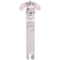 K Collection Rabbit Extra Long 2L Hot Water Bottle & Cover in Silver