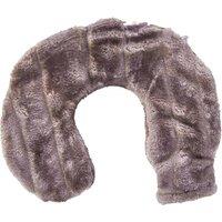 K Collection Plain 1.1L Fluffy Neck & Shoulder Hot Water Bottle in Charcoal
