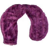 K Collection Plain 1.1L Fluffy Neck & Shoulder Hot Water Bottle in Purple