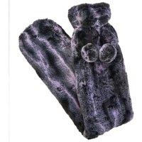 K Collection Extra Long 2L Hot Water Bottle & Cover in Charcoal