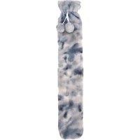 K Collection Extra Long 2L Hot Water Bottle & Cover in Silver