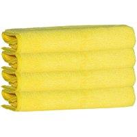 K Collection Microfibre Cleaning Cloth (Pack of 4) in Yellow
